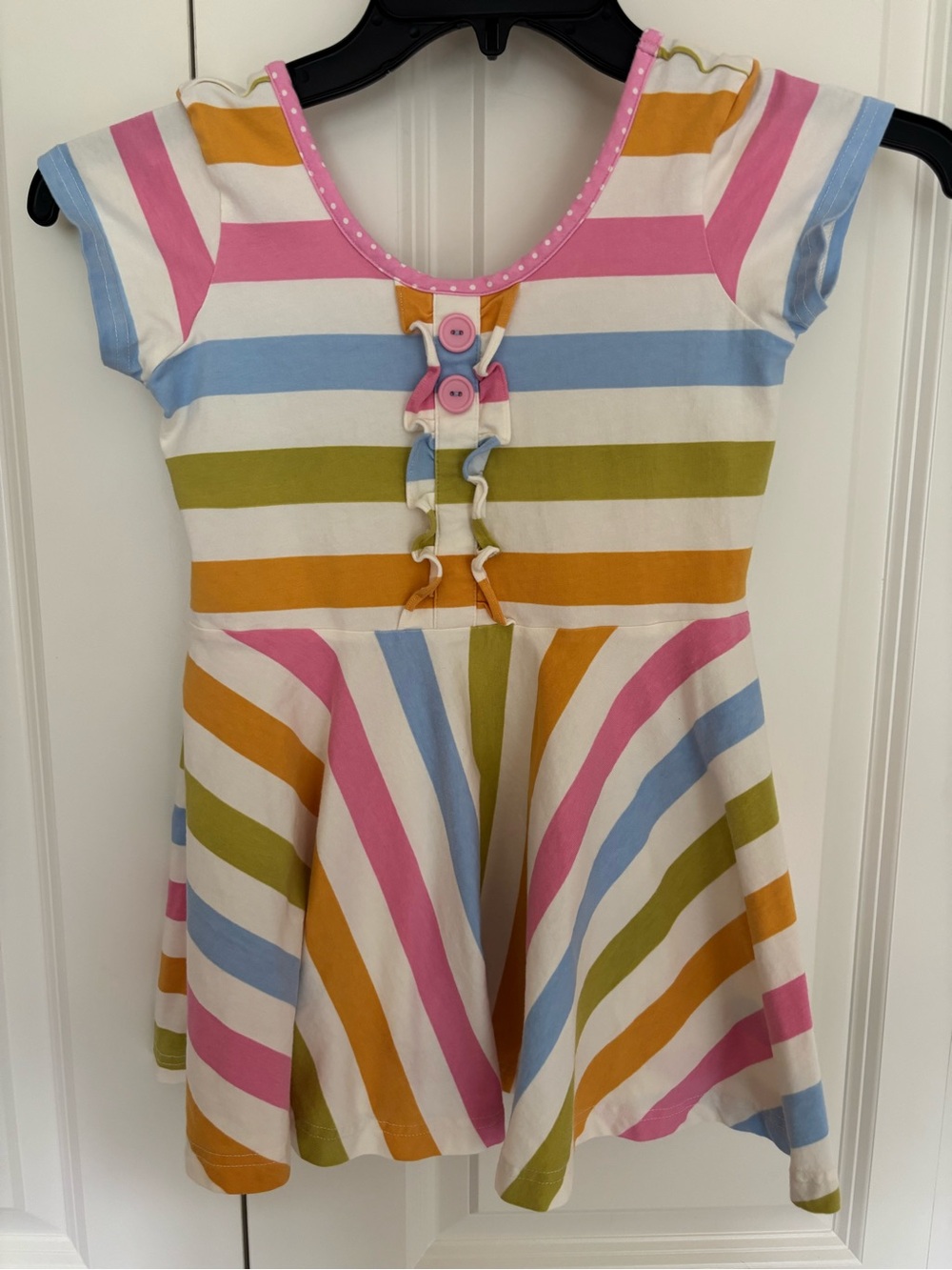 Girls Eleanor rose Annie swing top striped, short sleeve sz 10/12